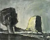 Paesaggio con albero by Mario Sironi, 1952, oil on cardboard, offered May 2016