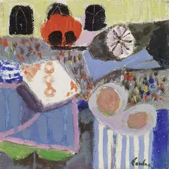 Luna Park by Enrico Paulucci, oil on canvas, offered Apr 2016