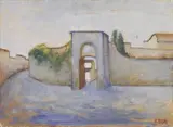 Porta Romana by Ottone Rosai, oil on faesite, offered Apr 2016