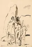 Felice Carena, I mendicanti, 1966, inchiostro on paper