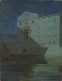 Notturno by Renato Natali, oil on canvas, offered Apr 2016