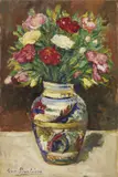 Vaso di fiori by Giovanni Bartolena, oil on panel, offered Apr 2016