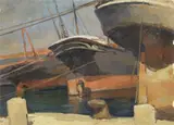 Barconi by Giovanni March, oil on panel, offered Apr 2016