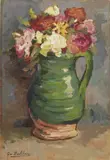Vaso di fiori by Giovanni Bartolena, oil on panel, offered Apr 2016