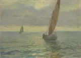 Marina by Carlo Passigli, oil on canvas, offered Apr 2016