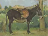 Asinello by Ruggero Panerai, oil on compensato, offered Apr 2016