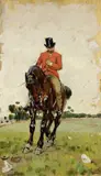 Cavaliere by Luigi Gioli, oil on panel, offered Apr 2016