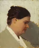 Ritratto di Isa by Oscar Ghiglia, 1917, oil on cardboard, offered Apr 2016