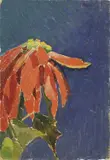 Fiore rosso by Oscar Ghiglia, oil on canvas board, offered Apr 2016