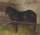 Cavallo nella stalla by Oscar Ghiglia, 1916, oil on canvas, offered Apr 2016