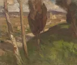 Ferruccio Scattola, Paesaggio, 1905, oil on canvas
