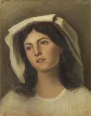 Fanciulla by Gaetano Esposito, oil on canvas, offered Apr 2016
