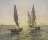 Beppe Ciardi, Paranze, 1925, oil on canvas