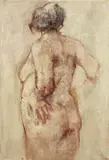 Renzo Vespignani, Nudo di schiena, 1959, oil on canvas