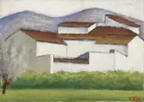 Case di campagna by Ottone Rosai, oil on faesite, offered Nov 2015