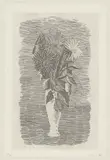Giorgio Morandi, Fiori in un vasetto bianco, 1928, etching