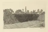 Giorgio Morandi, Veduta della Montagnola di Bologna, 1932, etching on rame