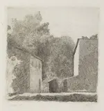 Giorgio Morandi, Paesaggio (Chiesanuova), 1924, etching