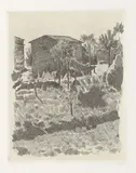 Giorgio Morandi, Il Poggio al mattino, 1927, etching on zinco on paper India incollata