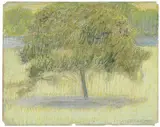 Giacomo Balla, Villa Borghese, pastel on paper dittico