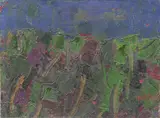 Vegetazione by Ennio Morlotti, oil on paper applicata on canvas, offered Nov 2015