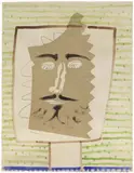 Pablo Picasso, Tête de faune barbu, 1946, gouache and collage on paper