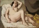 Felice Carena, Nudo, 1933, oil on cardboard applicato on panel