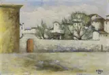 Piazza del Carmine by Ottone Rosai, 1945, oil on cardboard, offered Nov 2015