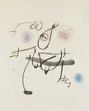 Miró à l'encre by Joan Miró, 1972, etching and acquatinta a colori, offered Nov 2015