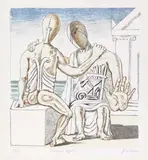 Colloquio segreto by Giorgio de Chirico, 1969, lithograph a colori, offered Nov 2015