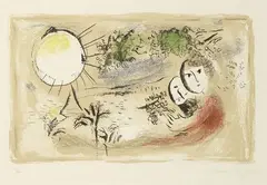 Le repos by Marc Chagall, 1968, lithograph a colori, offered Nov 2015