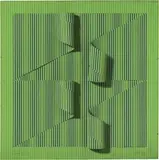 Alberto Biasi, Rilievo 4 S5, 1970, screenprint on card