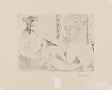 Pablo Picasso, Il pittore e la modella, 1971, etching