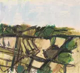 Ennio Morlotti, Rocce, pastel on paper