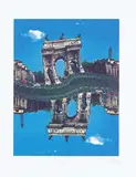 Pol Bury, Milan, collage on base litografica applicata on card