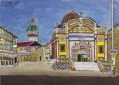 Emerik Feješ, Dubrovnik, tempera on paper