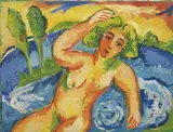 Mimmo Germana, Nudo, 1991, oil on canvas