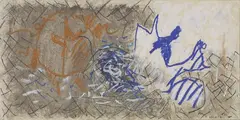 Senza titolo by Riccardo Licata, 1959, mixed media on card applicato on canvas, offered Nov 2015