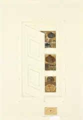 Memoria/dispensa by Concetto Pozzati, 1978, mixed media on paper, offered Nov 2015