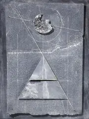 Walter Valentini, Costellazione, 1993, mixed media on paper and panel