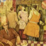 Remo Squillantini, La vetrina, oil on panel