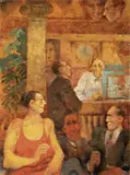 Remo Squillantini, Caffè Pedrocchi, 1992, oil on panel
