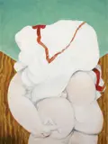 Arturo Carmassi, Bagnante patafisica II, 1973, oil on canvas