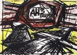 Vinicio Berti, Ah 3, 1973, mixed media on paper applicata on cardboard