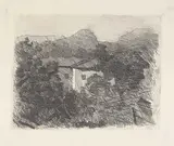 Giorgio Morandi, Paesaggio di Roffeno, 1936, etching on rame