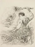 Fabrizio Clerici, Senza titolo, 1945, ink on card