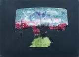 Paesaggio tv by Mario Schifano, enamel and aniline on canvas emulsionata - perspex, offered Nov 2015