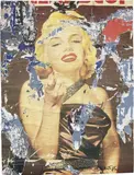 Rotella, Come on Marilyn, 2004, décollage on canvas