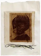Demonio Maori by Claudio Costa, 1976, collage and mixed media on paper, offered Nov 2015
