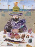 Senza titolo by Antonio Possenti, 1993, oil on canvas board, offered Oct 2015